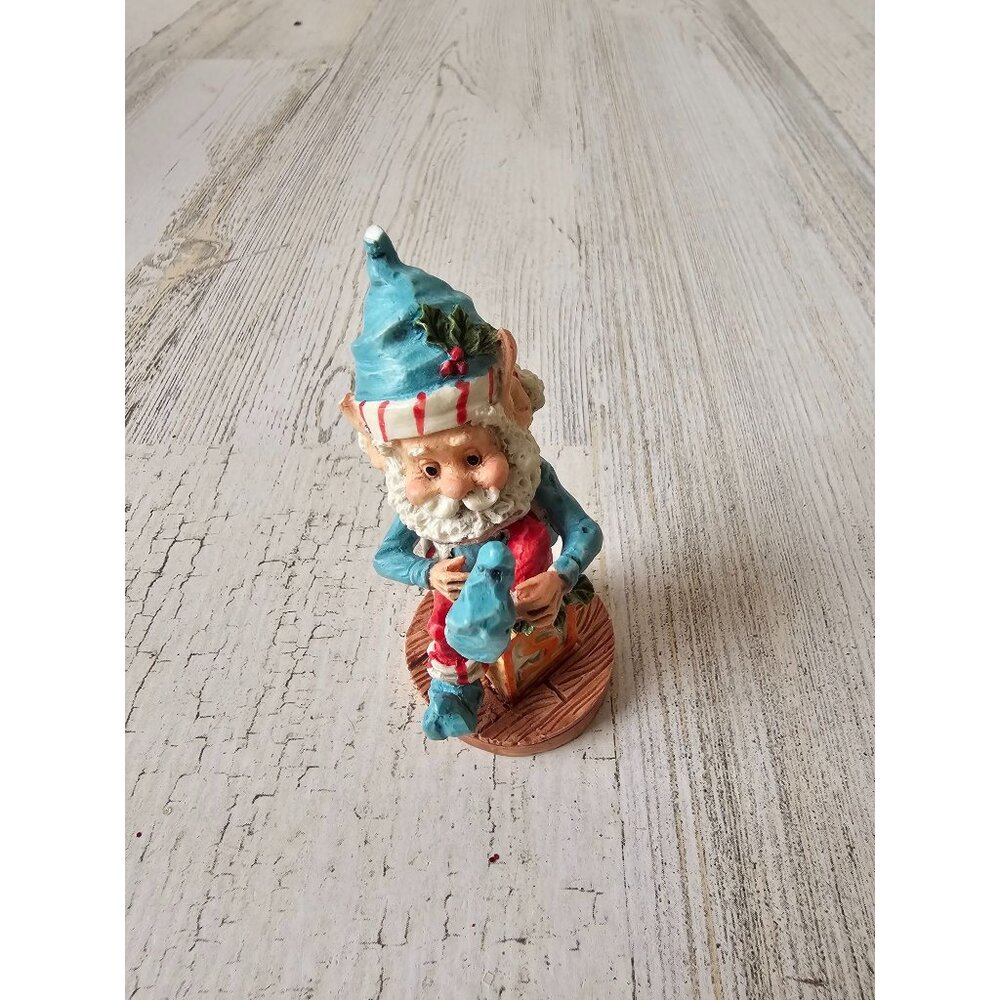 Enesco poopsie AS IS elf shoe black North Pole village figuring Xmas decor as is